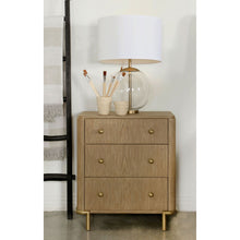 Load image into Gallery viewer, 3 Drawer Nightstand With USB Ports - Brown
