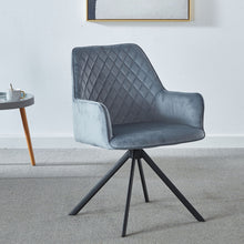 Load image into Gallery viewer, Modern Desk Chair No Wheel, Ergonomic Office Chair Home Office Upholstered Chair, Computer Chair For Bedroom, Reception Room, Living Room With Metal Legs - Blue
