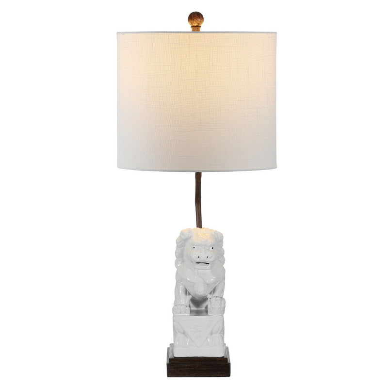 28" Novelty Table Lamp LED With Globe Shade - White