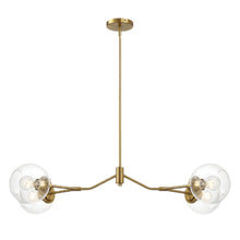 Load image into Gallery viewer, Jewel - 4 Lights Chandelier Ceiling Hanging Light Fixture - Clear / Gold
