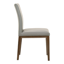 Load image into Gallery viewer, Leather Solid Wood Dining Side Chairs (Set of 2) - Gray / Brown
