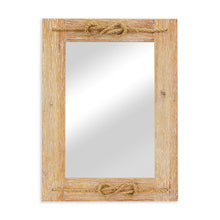 Load image into Gallery viewer, 31" Rustic Nautical Accent Framed Wall Mirror - Brown
