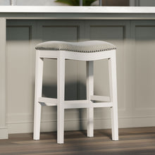 Load image into Gallery viewer, Modern Stool &amp; Nail Head Detailing
