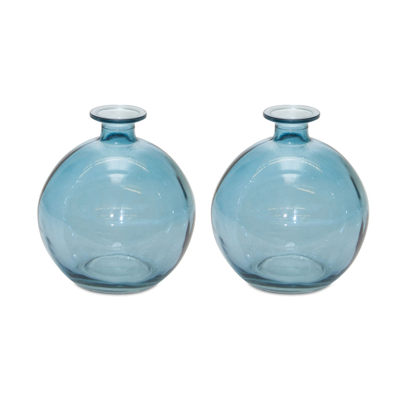 Round Table Vase (Set of 2) - Blue