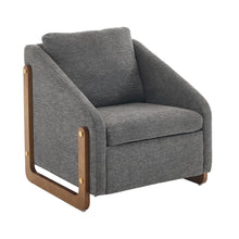 Load image into Gallery viewer, Modern Upholstered Armchair With Wooden Side Frame

