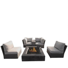 Load image into Gallery viewer, Patio Conversation Set &amp; Cushions, Seats 4 - Gray Mix
