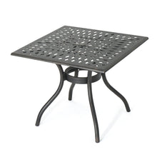 Load image into Gallery viewer, Enchantia - Outdoor Square Dining Table With Weave Tabletop And Flared Legs - Copper
