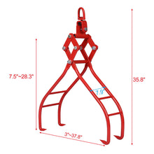 Load image into Gallery viewer, Heavy-Duty 4 Claw Timber Log Lifting Tongs Grabber
