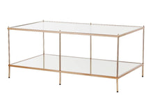 Load image into Gallery viewer, Glass And Metal Coffee Table - Clear / Gold
