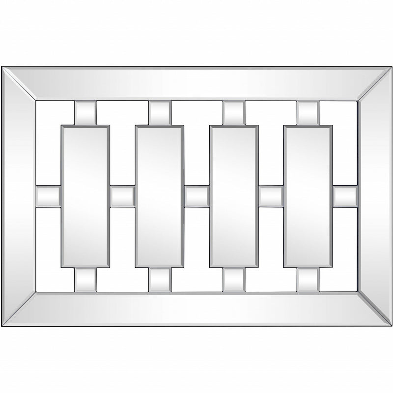 24" Glass Framed Accent Mirror - Clear