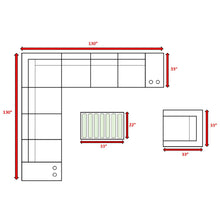 Load image into Gallery viewer, Modern Patio Rattan Sectional Set With Cushions
