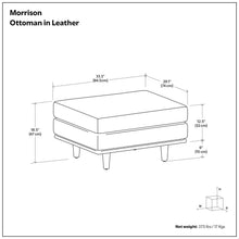 Load image into Gallery viewer, Morrison - Handcrafted Ottoman

