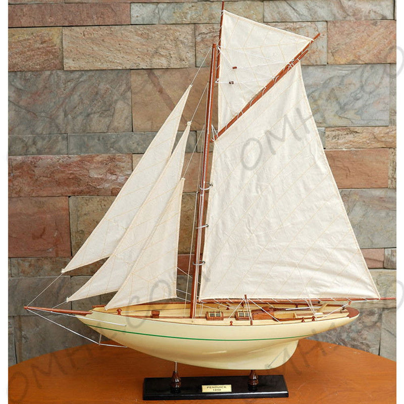 Hand Painted Model Boat (624690) - Beige