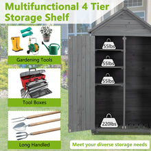 Load image into Gallery viewer, Outdoor Storage Cabinet, Garden Wood Tool Shed, Outside Wooden Shed Closet With Shelves And Latch For Yard
