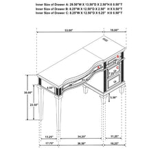 Load image into Gallery viewer, Colwood - 4 Drawer Vanity Desk With And Built In Charging - Silver Gray
