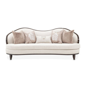 Camellia Field - Chenille Sofa - Beige / Dark Brown