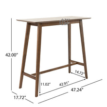Load image into Gallery viewer, Bar Height Dining Table With Splayed Legs And Elongated Rectangular Top
