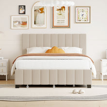 Load image into Gallery viewer, Platform UpholsteredBed With 2 Drawers And Twin Long Trundle
