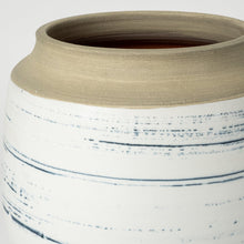 Load image into Gallery viewer, Abstract Cylinder Table Vase - Blue / Sand / White
