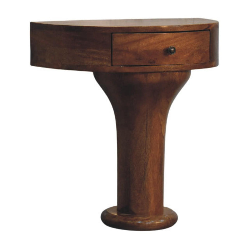 Solid Wood One Drawer Nightstand - Amber