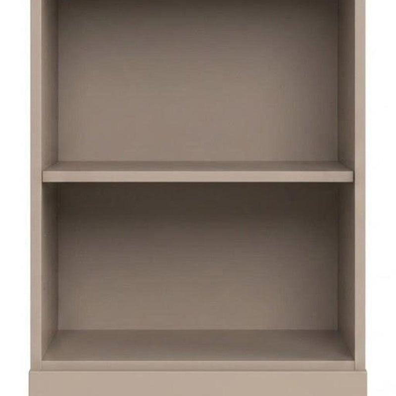 Solid Wood Adjustable Three Tier Library Bookcase - Beige