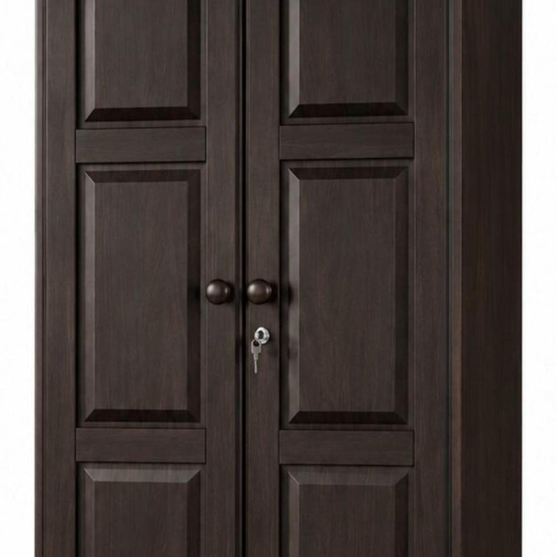 Solid Wood Two Door Single Drawer Combo Dresser (762941) - Espresso