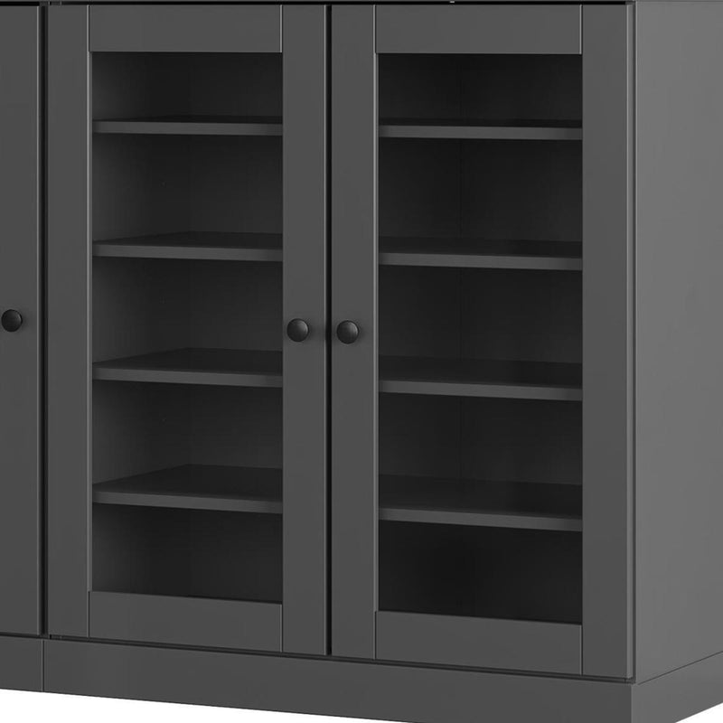 Solid Woodshoe Storage Cabinet (756019) - Gray