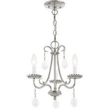 Load image into Gallery viewer, 15" Three Light Dimmable Chandelier With Shades - Silver
