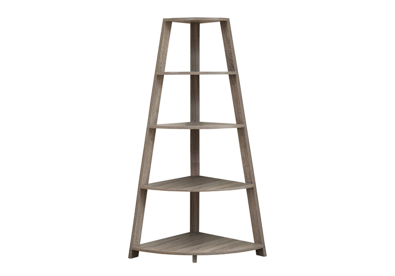 Four Tier Corner Bookcase (332800) - Taupe