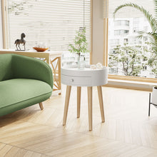 Load image into Gallery viewer, Nightstand With Storage Drawer, Bedside Table For Bedroom - White
