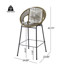 Load image into Gallery viewer, Ferrara - Outdoor Patio Barstool (Set of 2)
