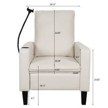 Load image into Gallery viewer, Recliner Chairs For Adults, Adjustable Recliner Sofa With Mobile Phone Holder &amp; Cup Holder, Modern Reclining Chairs Fabric Push Back Recliner Chairs For Living Room, Bedroom
