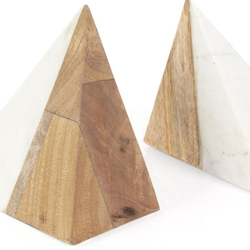 Marble Decorative Bookends (Set of 2) (574107) - Beige