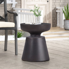 Load image into Gallery viewer, Outdoor Lightweight Concrete End Table With Half Sphere Top - Copper
