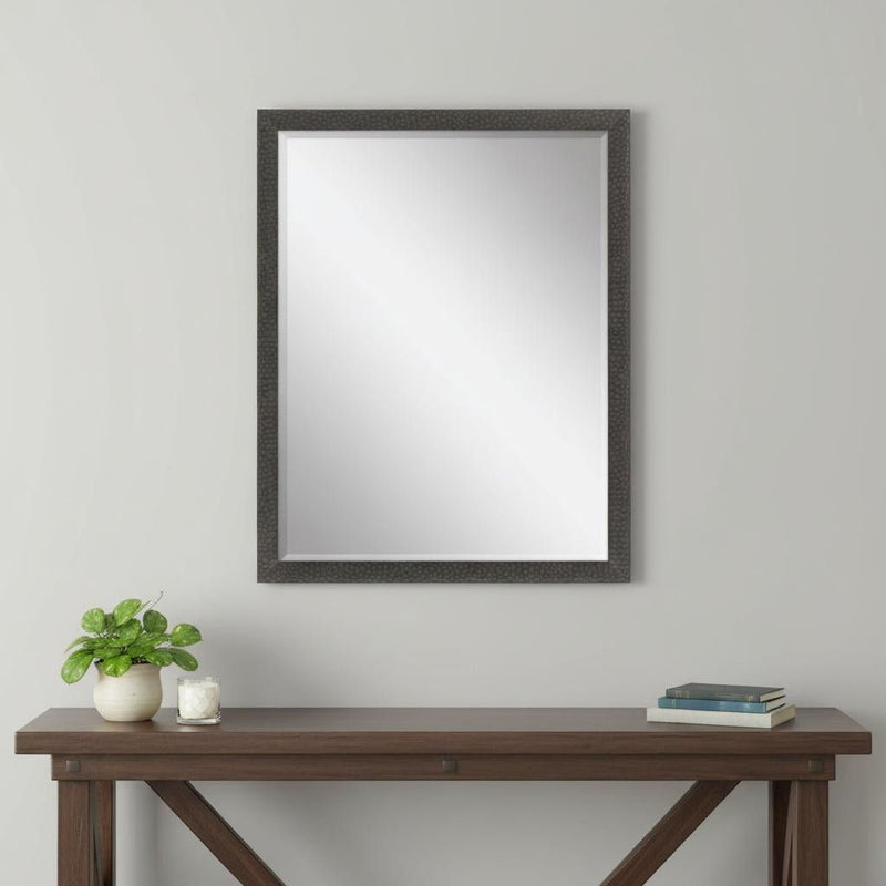 51" Solid Wood Framed Accent Mirror - Dark Brown