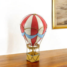 Load image into Gallery viewer, Hand Painted Hot Air Balloon Tabletop Sculpture - Red / White
