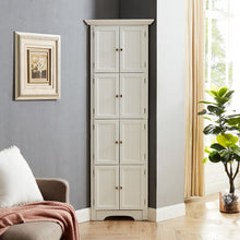 Load image into Gallery viewer, Tall Storage Cabinet With Doors And 4 Shelves For Living Room, Kitchen, Office, Bedroom, Bathroom, Modern
