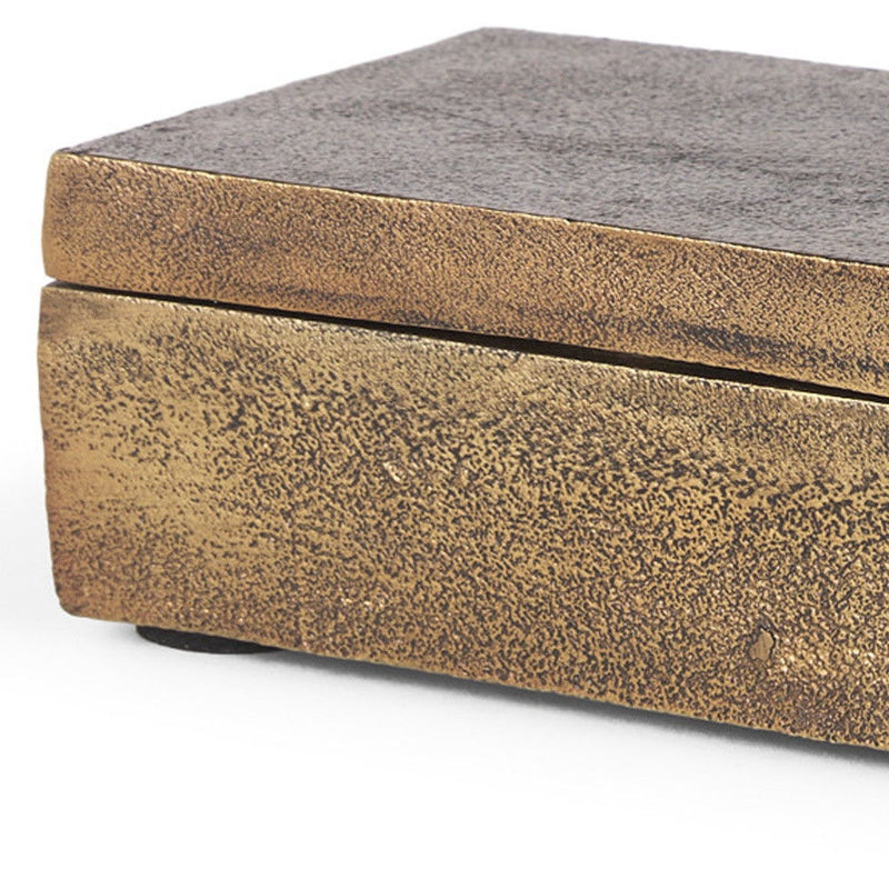 Decorative Box Tabletop Sculpture (608687) - Gold