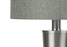 Load image into Gallery viewer, Metal Candlestick USB Table Lamps With Gray Drum Shade (Set of 2) - Silver
