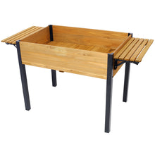 Load image into Gallery viewer, Raised Garden Bed With Metal Legs And Folding Storage Shelf

