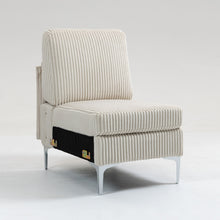 Load image into Gallery viewer, Single Couch Modular Armless Accent Chair With Back Cushion
