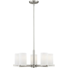 Load image into Gallery viewer, 5 Light Dimmable Chandelier With Shades - Nickel
