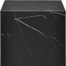 Load image into Gallery viewer, Marble Square Block End Table - Black
