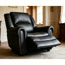 Load image into Gallery viewer, Electric Elderly Chair With 360° Swivel, Manual Button Control, Soft Plush Armchair For Living Room - Black
