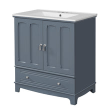 Load image into Gallery viewer, Bathroom Vanity With Sink, Cabinet With Adjustable Shelf And Drawer Divider
