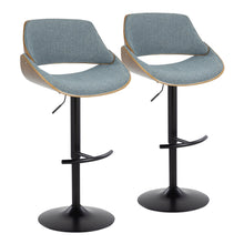 Load image into Gallery viewer, Fabrizzi - Mid Century Modern Adjustable BarStool With Rounded T Footrest (Set of 2)
