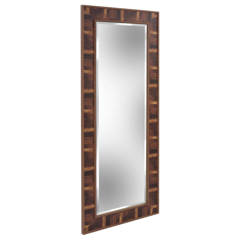 Framed Full Length Hanging Mirror - Brown