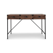 Load image into Gallery viewer, Wall Mounted H-Shape Writing Desk With Three Drawers - Brown
