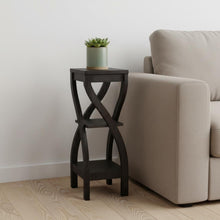 Load image into Gallery viewer, Square End Table With Two Shelves - Black
