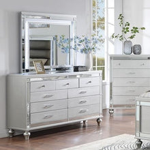 Load image into Gallery viewer, 1 Piece Dresser With Snake Skin Bedroom Furniture - Silver
